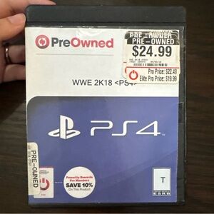 WWE 2K18 (Sony PlayStation 4, 2017) Pre-Owned GameStop Disk